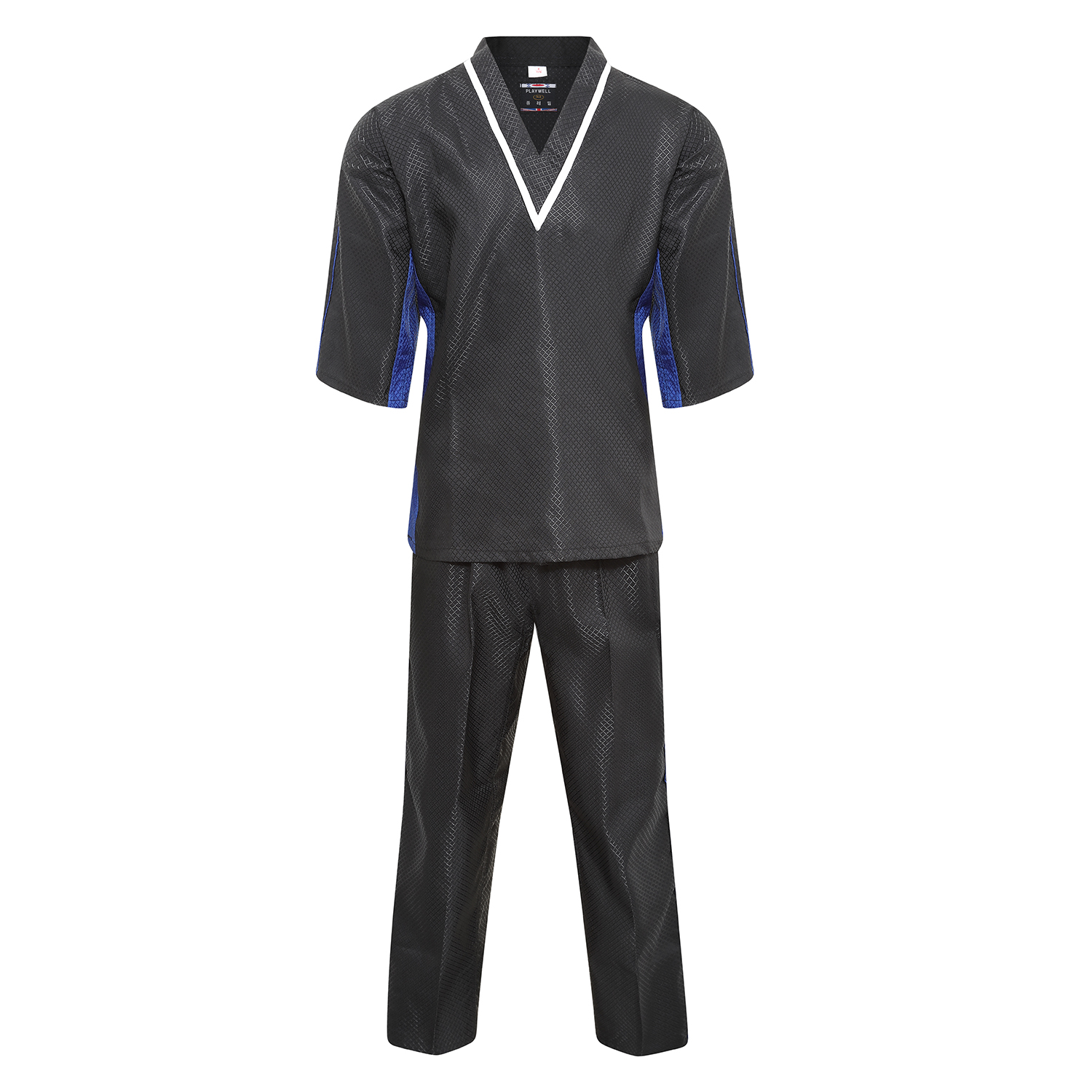 Elite Freestyle V-Neck Team Uniform - Black/Blue - Click Image to Close